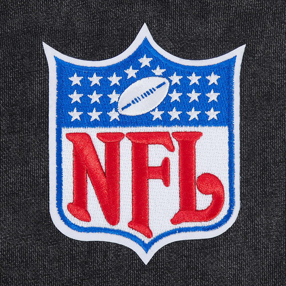 NFL PITTSBURGH STEELERS FIRST TEAM CHANDAIL À CAPUCHON POUR HOMME (NOIR DÉLAVÉ)