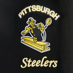 NFL PITTSBURGH STEELERS RETRO CLASSICS MEN'S PULLOVER HOODIE (BLACK/YELLOW)