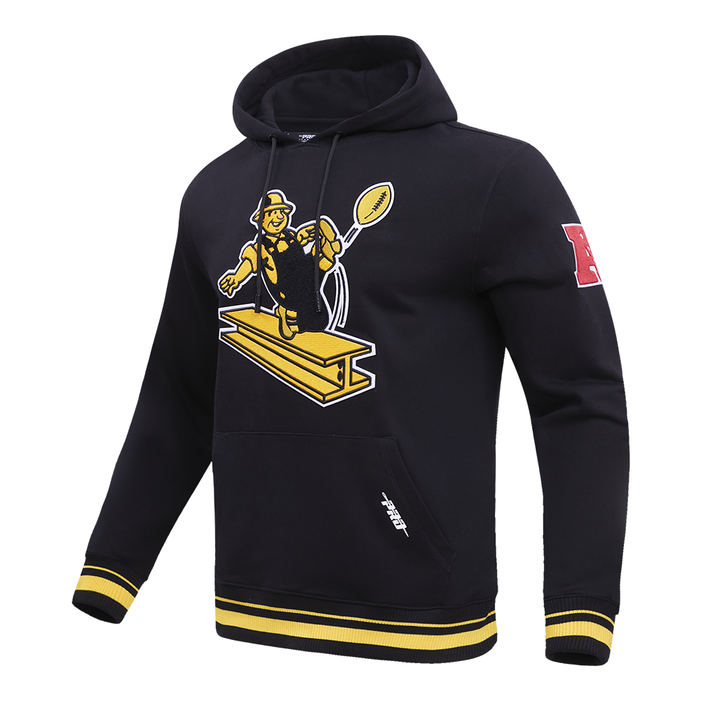 NFL PITTSBURGH STEELERS RETRO CLASSIC MEN'S HOODIE (BLACK/YELLOW)