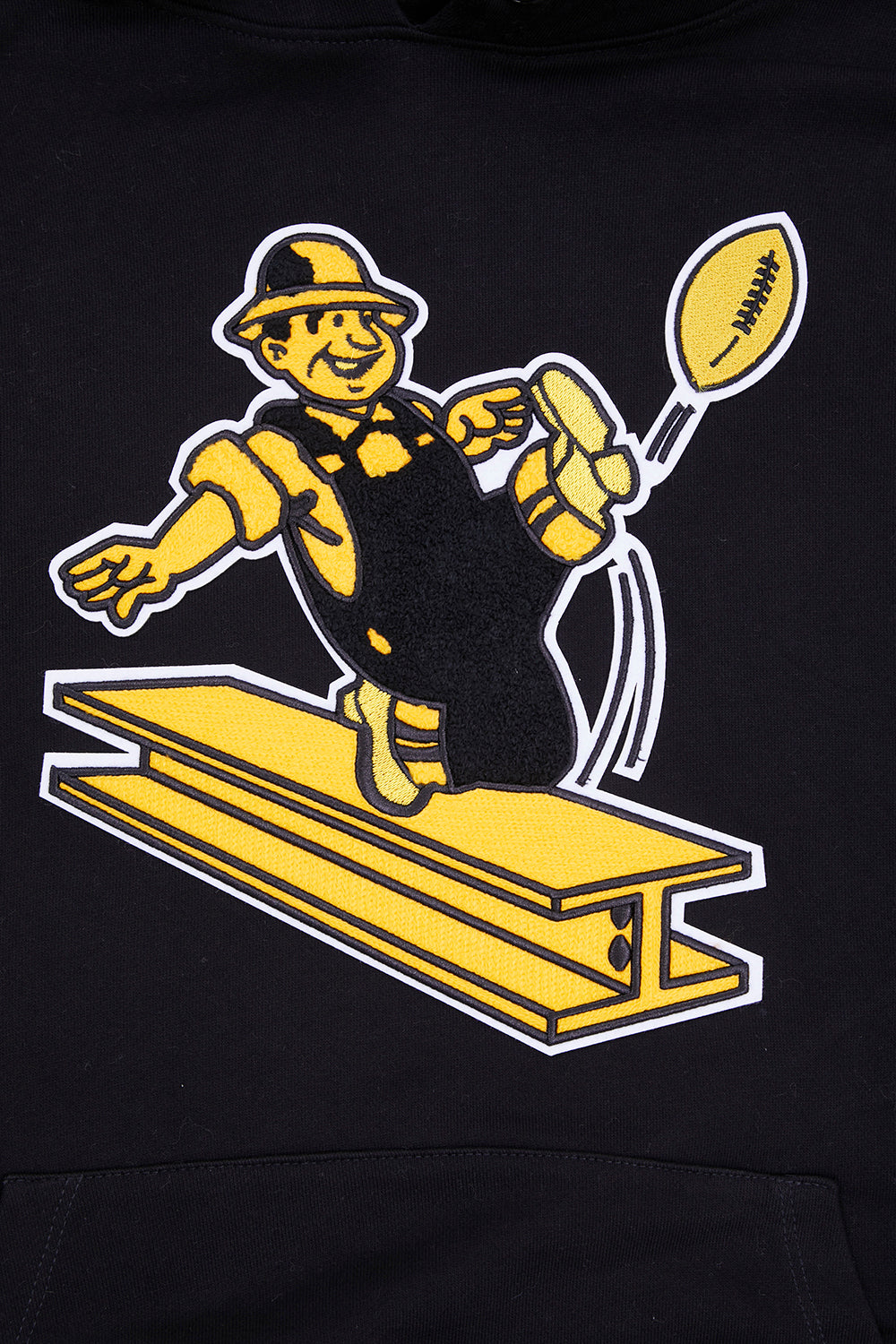 NFL PITTSBURGH STEELERS RETRO CLASSIC MEN'S HOODIE (BLACK/YELLOW)
