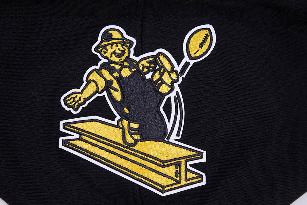 NFL PITTSBURGH STEELERS RETRO CLASSIC MEN'S HOODIE (BLACK/YELLOW)