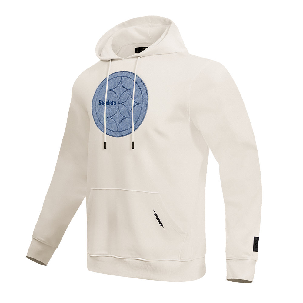 NFL PITTSBURGH STEELERS VARSITY BLUES MEN'S PULLOVER HOODIE (LINEN)