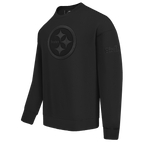 NFL PITTSBURGH STEELERS NEUTRAL CHANDAIL À COL ROND EN MOLLETON À ÉPAULES TOMBANTES (NOIR)