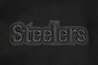NFL PITTSBURGH STEELERS NEUTRAL CHANDAIL À COL ROND EN MOLLETON À ÉPAULES TOMBANTES (NOIR)