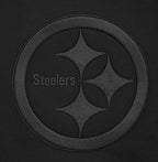 NFL PITTSBURGH STEELERS NEUTRAL CHANDAIL À COL ROND EN MOLLETON À ÉPAULES TOMBANTES (NOIR)