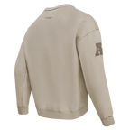 NFL PITTSBURGH STEELERS NEUTRAL CHANDAIL À COL ROND EN MOLLETON À ÉPAULES TOMBANTES (TAUPE)