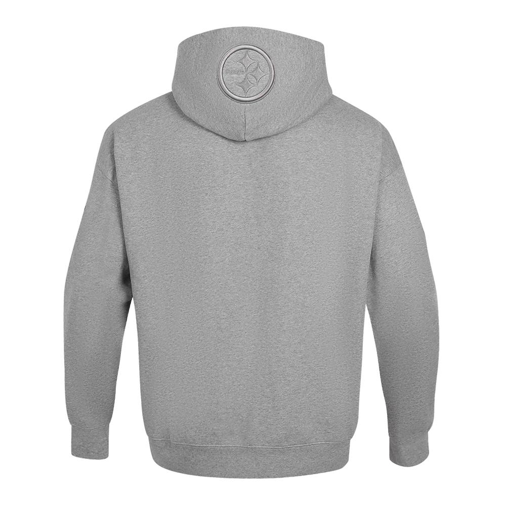 NFL PITTSBURGH STEELERS NEUTRAL CHANDAIL À CAPUCHON À ÉPAULES TOMBANTES POUR HOMME (GRIS CHINÉ FONCÉ)