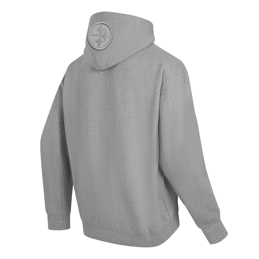 NFL PITTSBURGH STEELERS NEUTRAL CHANDAIL À CAPUCHON À ÉPAULES TOMBANTES POUR HOMME (GRIS CHINÉ FONCÉ)