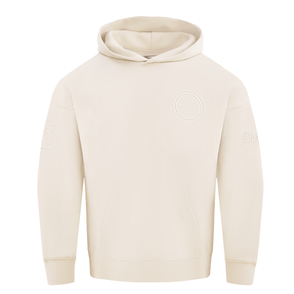 NFL PITTSBURGH STEELERS NEUTRAL CHANDAIL À CAPUCHON À ÉPAULES TOMBANTES POUR HOMME (COQUILLE D'ŒUF)