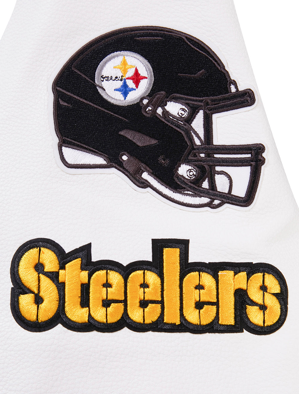 NFL PITTSBURGH STEELERS CLASSIC BLOUSON COLLÉGIAL EN LAINE POUR HOMME (NOIR/BLANC)