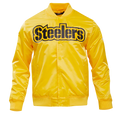 NFL PITTSBURGH STEELERS BLOUSON EN SATIN À GRAND LOGO POUR HOMME (JAUNE)