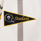 NFL PITTSBURGH STEELERS BLOUSON RÉTRO PRO GAME DAY (COQUILLE D'ŒUF/TAUPE/COQUILLE D'ŒUF)