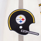 NFL PITTSBURGH STEELERS BLOUSON RÉTRO PRO GAME DAY (COQUILLE D'ŒUF/TAUPE/COQUILLE D'ŒUF)