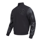 NFL PITTSBURGH STEELERS TRIPLE BLACK MEN'S WOOL VARSITY JACKET (TRIPLE BLACK MEN'S)