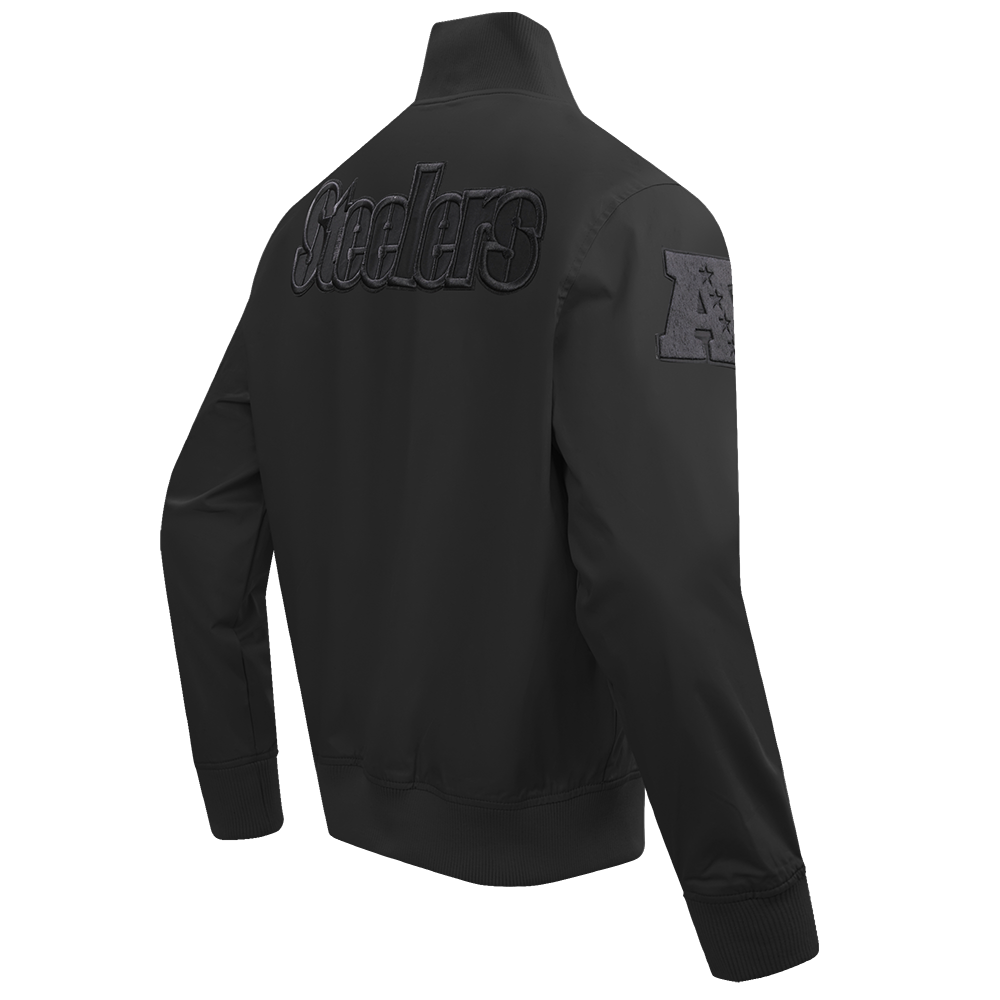 NFL PITTSBURGH STEELERS NEUTRAL MEN'S  TWILL JACKET (BLACK)