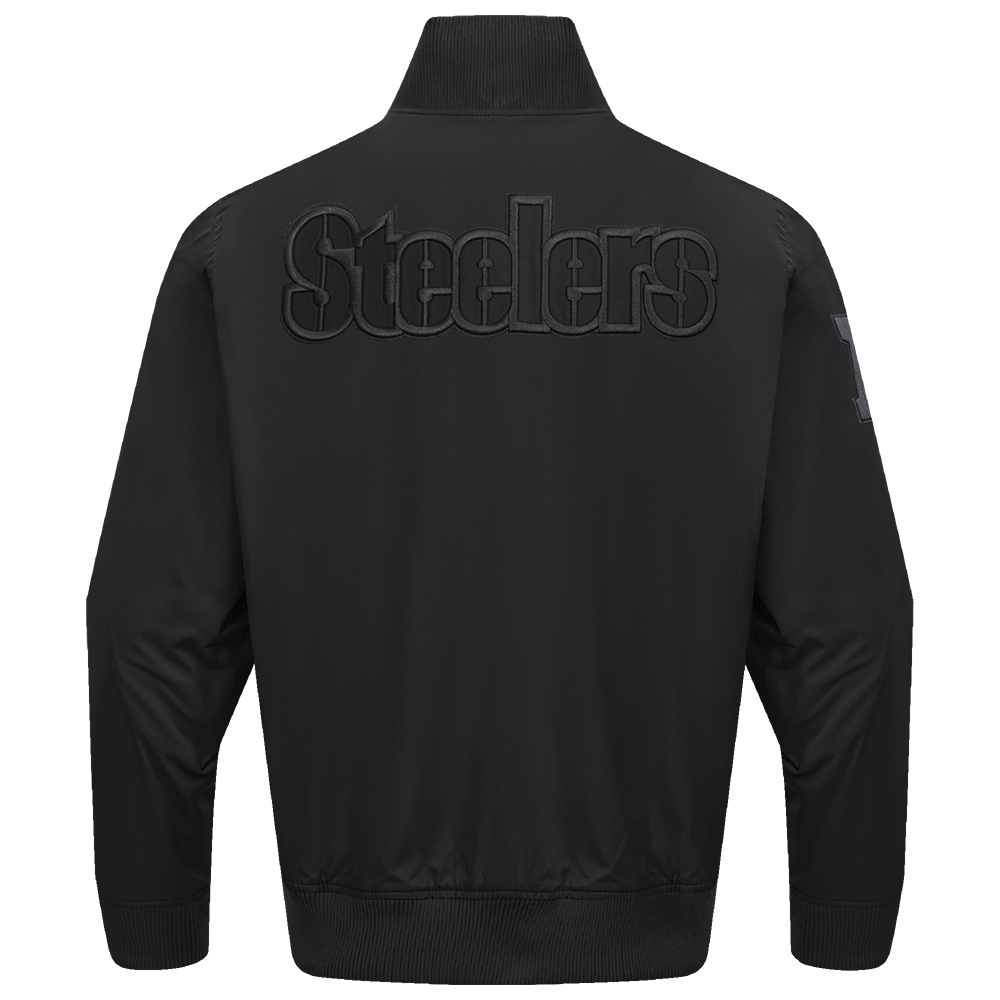 NFL PITTSBURGH STEELERS NEUTRAL MEN'S  TWILL JACKET (BLACK)