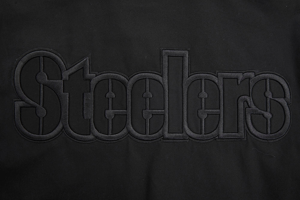 NFL PITTSBURGH STEELERS NEUTRAL MEN'S  TWILL JACKET (BLACK)