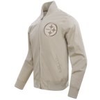 NFL PITTSBURGH STEELERS NEUTRAL MEN'S  TWILL JACKET (TAUPE)