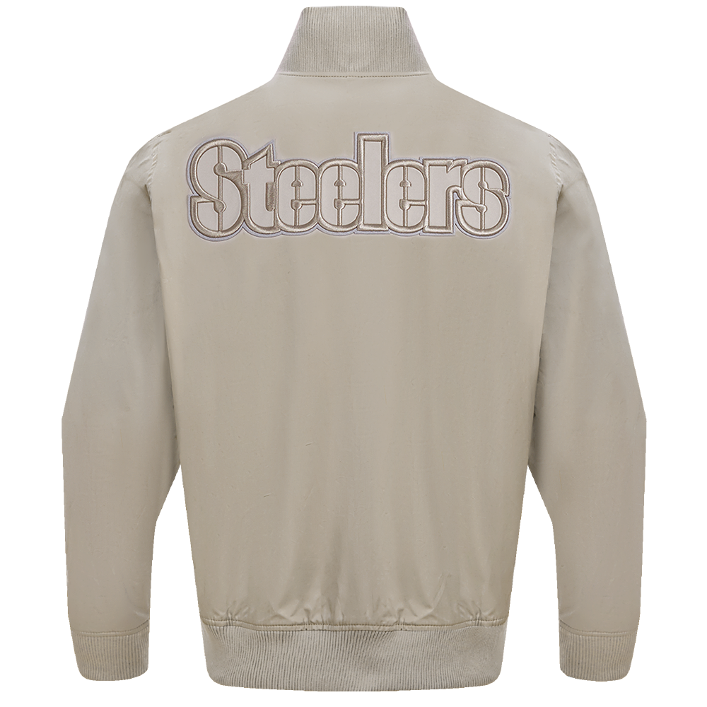 NFL PITTSBURGH STEELERS NEUTRAL MEN'S  TWILL JACKET (TAUPE)
