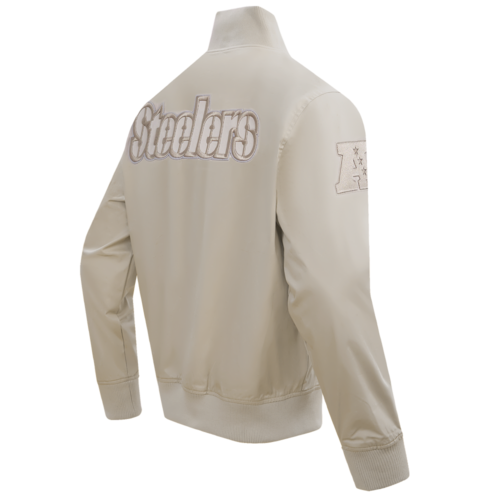 NFL PITTSBURGH STEELERS NEUTRAL MEN'S  TWILL JACKET (TAUPE)