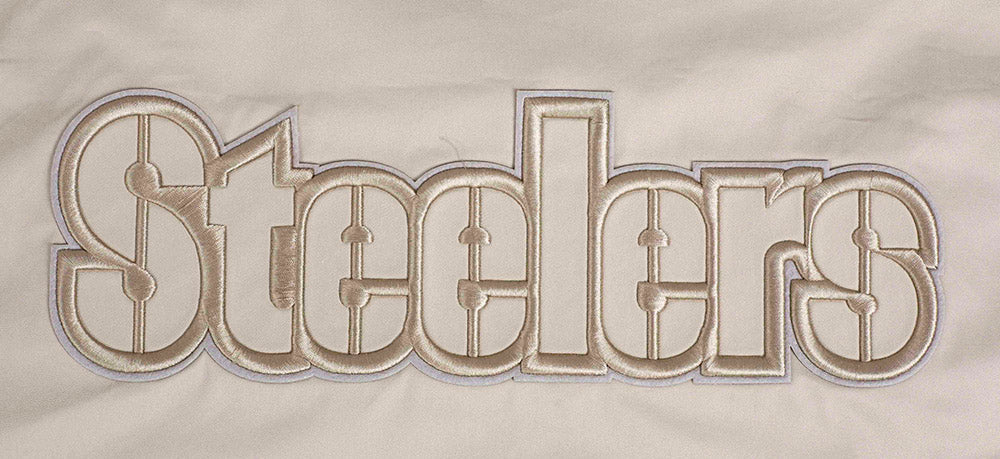 NFL PITTSBURGH STEELERS NEUTRAL MEN'S  TWILL JACKET (TAUPE)
