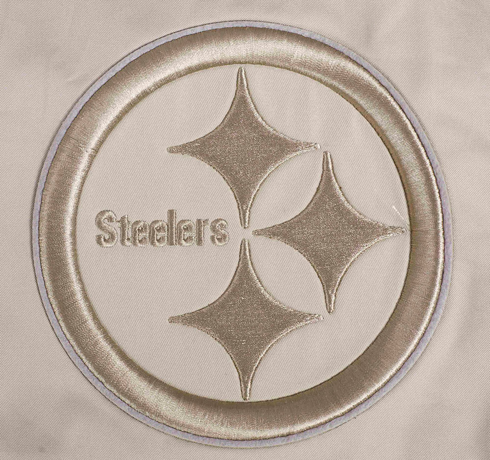 NFL PITTSBURGH STEELERS NEUTRAL MEN'S  TWILL JACKET (TAUPE)