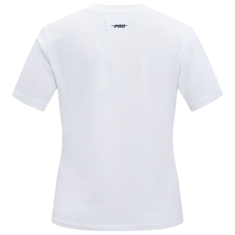 NFL PITTSBURGH STEELERS CLASSIC SHORT SLEEVE WOMEN'S SINGLE JERSEY SLIM FIT TEE (WHITE)