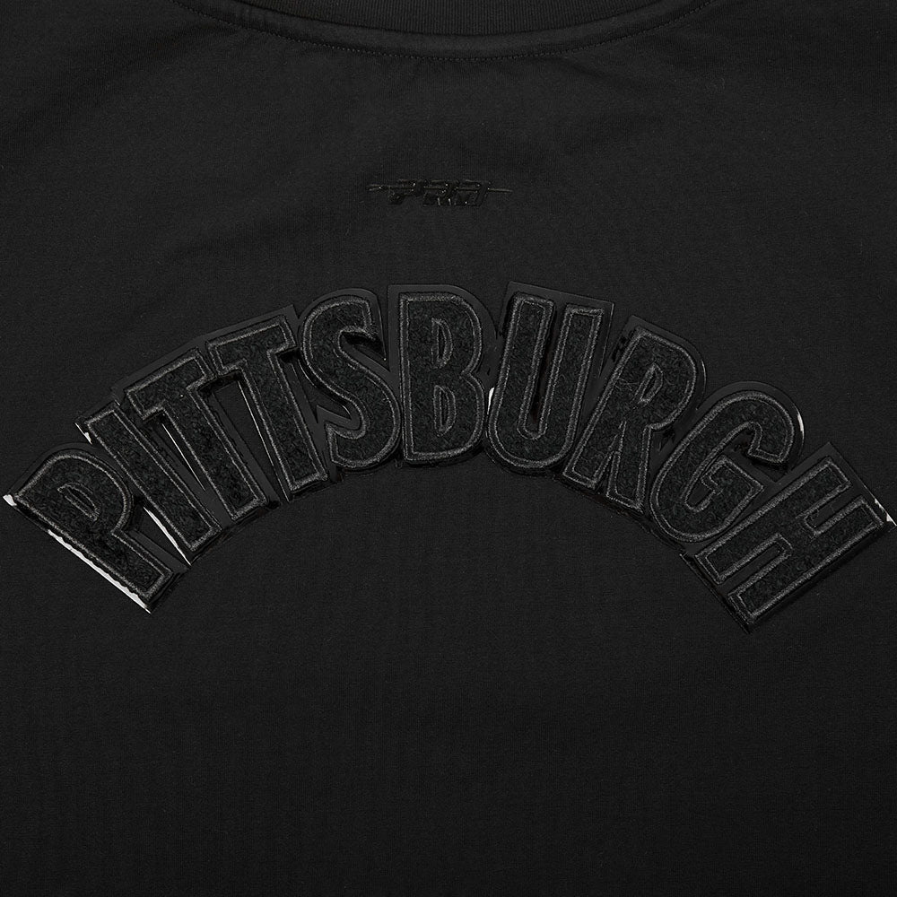 NFL PITTSBURGH STEELERS TRIPLE BLACK WOMEN'S SJ BOXY TEE (TRIPLE BLACK WOMEN'S)
