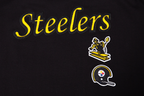NFL PITTSBURGH STEELERS RETRO CLASSIC T-SHIRT À COUPE CARRÉE POUR FEMME (NOIR)