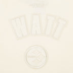 NFL PITTSBURGH STEELERS T.J. WATT #90 NEUTRAL WOMEN'S SJ BOXY TEE (EGGSHELL)