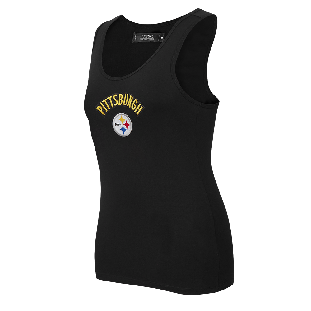 NFL PITTSBURGH STEELERS CLASSIC WOMEN'S RELAXED FIT RACERBACK (BLACK)