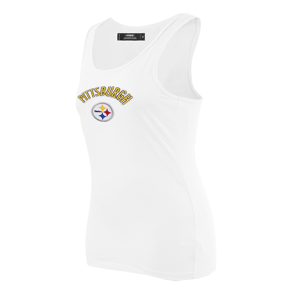 NFL PITTSBURGH STEELERS CLASSIC WOMEN'S RELAXED FIT RACERBACK (WHITE)