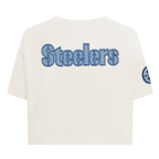 NFL PITTSBURGH STEELERS VARSITY BLUES WOMEN'S BOXY TEE (LINEN)