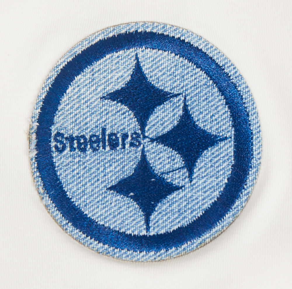 NFL PITTSBURGH STEELERS VARSITY BLUES WOMEN'S BOXY TEE (LINEN)