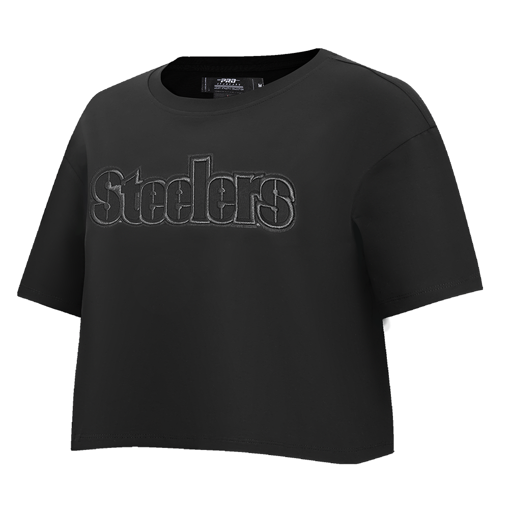 NFL PITTSBURGH STEELERS NEUTRAL T-SHIRT À COUPE CARRÉE POUR FEMME (NOIR)