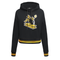 NFL PITTSBURGH STEELERS RETRO CLASSIC CHANDAIL À CAPUCHON COURT POUR FEMME (NOIR/JAUNE)