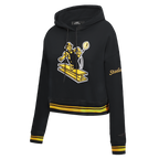NFL PITTSBURGH STEELERS RETRO CLASSIC CHANDAIL À CAPUCHON COURT POUR FEMME (NOIR/JAUNE)