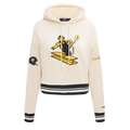 NFL PITTSBURGH STEELERS RETRO CLASSIC CHANDAIL À CAPUCHON COURT POUR FEMME (COQUILLE D'ŒUF/NOIR)