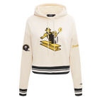 NFL PITTSBURGH STEELERS RETRO CLASSIC CHANDAIL À CAPUCHON COURT POUR FEMME (COQUILLE D'ŒUF/NOIR)