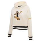 NFL PITTSBURGH STEELERS RETRO CLASSIC CHANDAIL À CAPUCHON COURT POUR FEMME (COQUILLE D'ŒUF/NOIR)