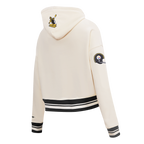NFL PITTSBURGH STEELERS RETRO CLASSIC CHANDAIL À CAPUCHON COURT POUR FEMME (COQUILLE D'ŒUF/NOIR)