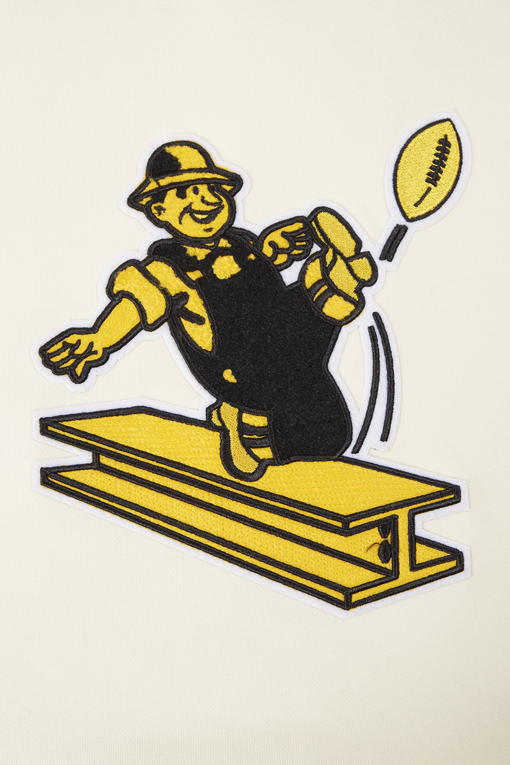 NFL PITTSBURGH STEELERS RETRO CLASSIC CHANDAIL À CAPUCHON COURT POUR FEMME (COQUILLE D'ŒUF/NOIR)