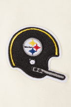 NFL PITTSBURGH STEELERS RETRO CLASSIC CHANDAIL À CAPUCHON COURT POUR FEMME (COQUILLE D'ŒUF/NOIR)