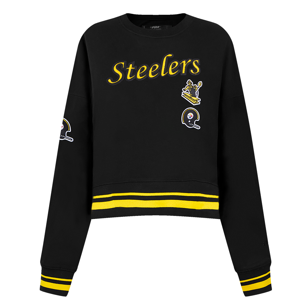 NFL PITTSBURGH STEELERS RETRO CLASSIC CHANDAIL À COL ROND POUR FEMME (NOIR/JAUNE)