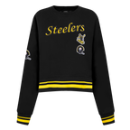 NFL PITTSBURGH STEELERS RETRO CLASSIC CHANDAIL À COL ROND POUR FEMME (NOIR/JAUNE)