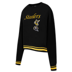 NFL PITTSBURGH STEELERS RETRO CLASSIC CHANDAIL À COL ROND POUR FEMME (NOIR/JAUNE)