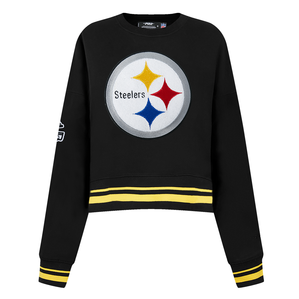 NFL PITTSBURGH STEELERS CHANDAIL À COL ROND MASHUP CÔTELÉ POUR FEMME (NOIR/JAUNE)