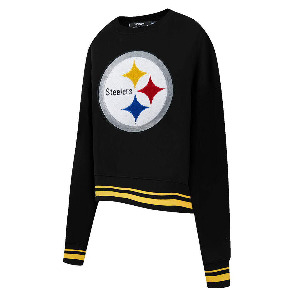 NFL PITTSBURGH STEELERS CHANDAIL À COL ROND MASHUP CÔTELÉ POUR FEMME (NOIR/JAUNE)