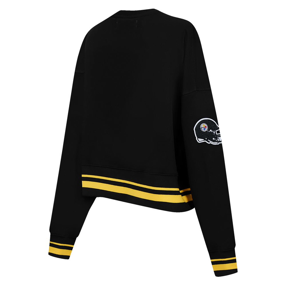 NFL PITTSBURGH STEELERS CHANDAIL À COL ROND MASHUP CÔTELÉ POUR FEMME (NOIR/JAUNE)