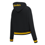NFL PITTSBURGH STEELERS CHANDAIL À CAPUCHON MASHUP COURT CÔTELÉ POUR FEMME (NOIR/JAUNE)